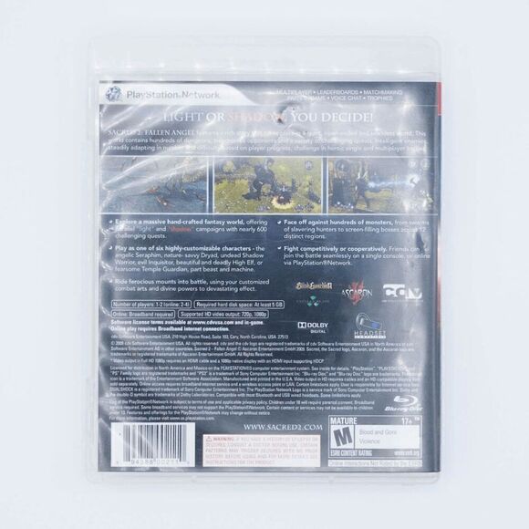 PS3 Sacred 2: Fallen Angel (Tested) - Picture 2 of 3